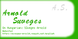 arnold suveges business card